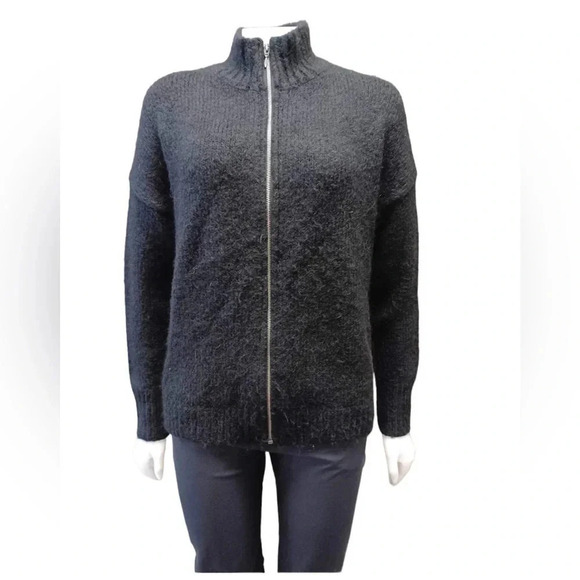 Tahari Sweaters - Tahari Black Zip  Up Sweater Size Large